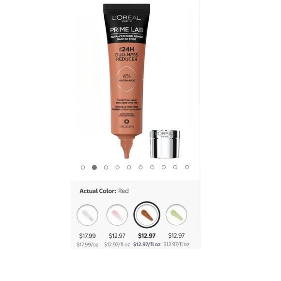 L'Oreal Paris Prime Lab Dullness Reducer Lotion Primer, Brightening, 1 fl oz x2 - Picture 3 of 3